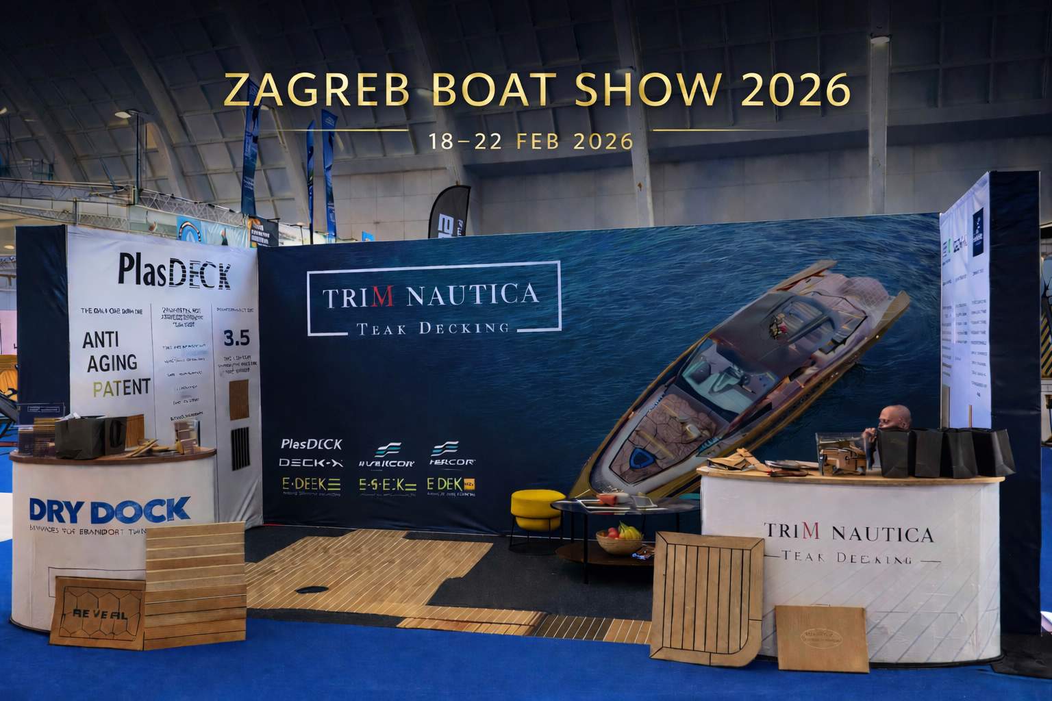TriM Nautica Kunstteak und synthetisches Teakdeck auf der Bootsmesse Zagreb 2026